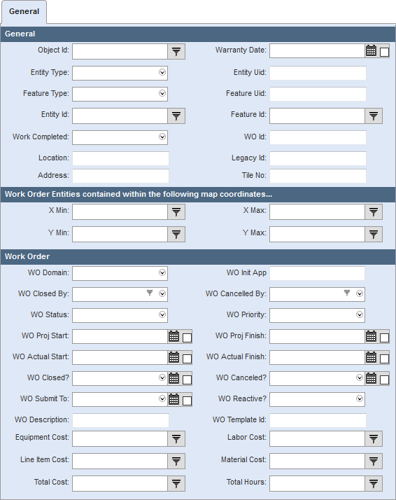 Entity Search Fields