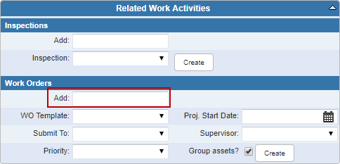 Associate a Work Order to a Service Request