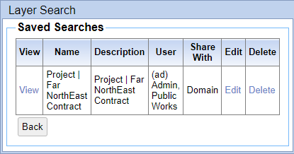 View a Saved Layer Search