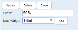 Add or Edit an HTML Widget