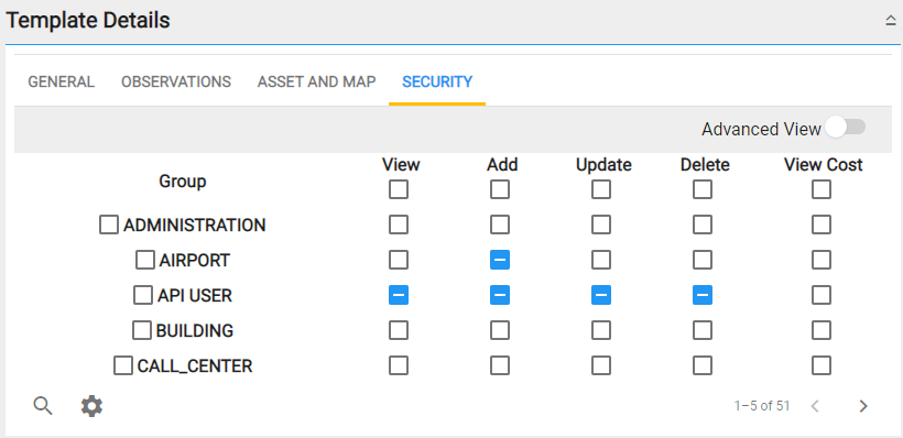 Configure Custom Inspection Template Security
