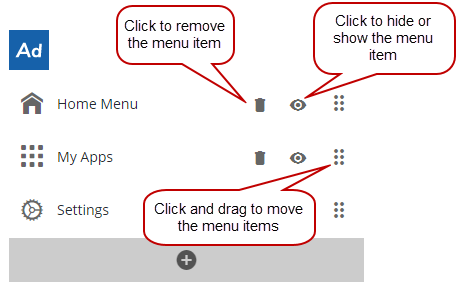 Modify Existing Menu Items