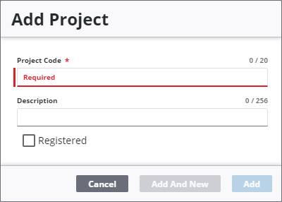 Service. Add Project Add a Project