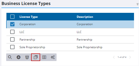 Clone a Business License Type