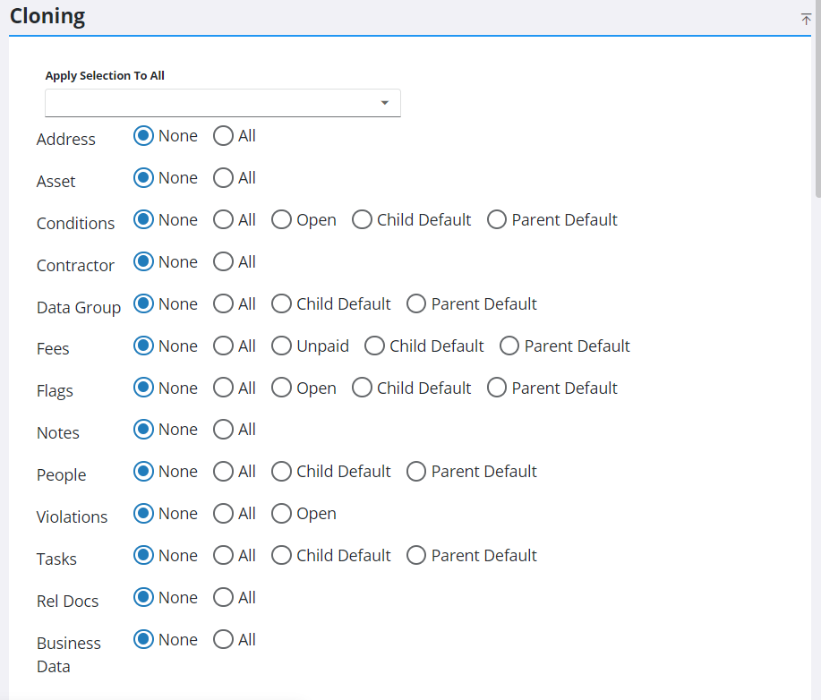 Configure Cloning Options on a Case Template