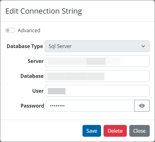 Edit a Connection String
