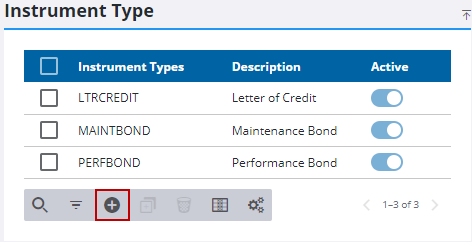 Add an Instrument Type