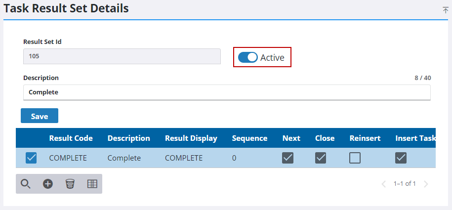 Remove a Task Result Set