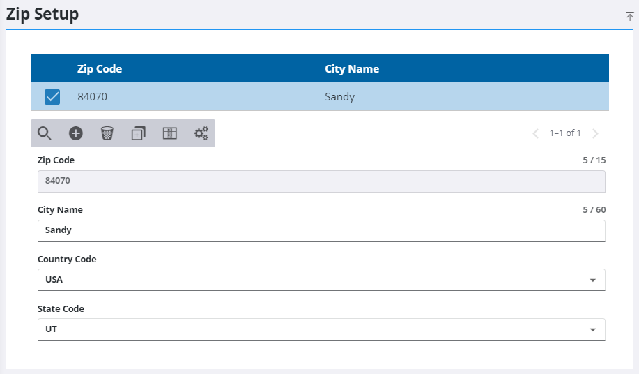 Edit a Country Code, State, or Zip Code