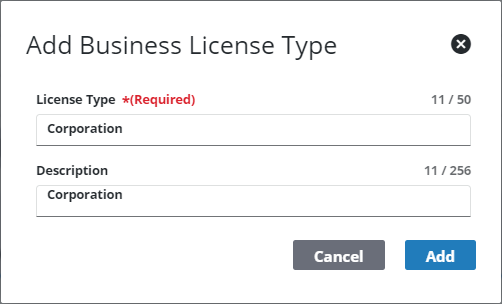 Clone a Business License Type