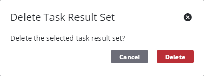 Remove a Task Result Set