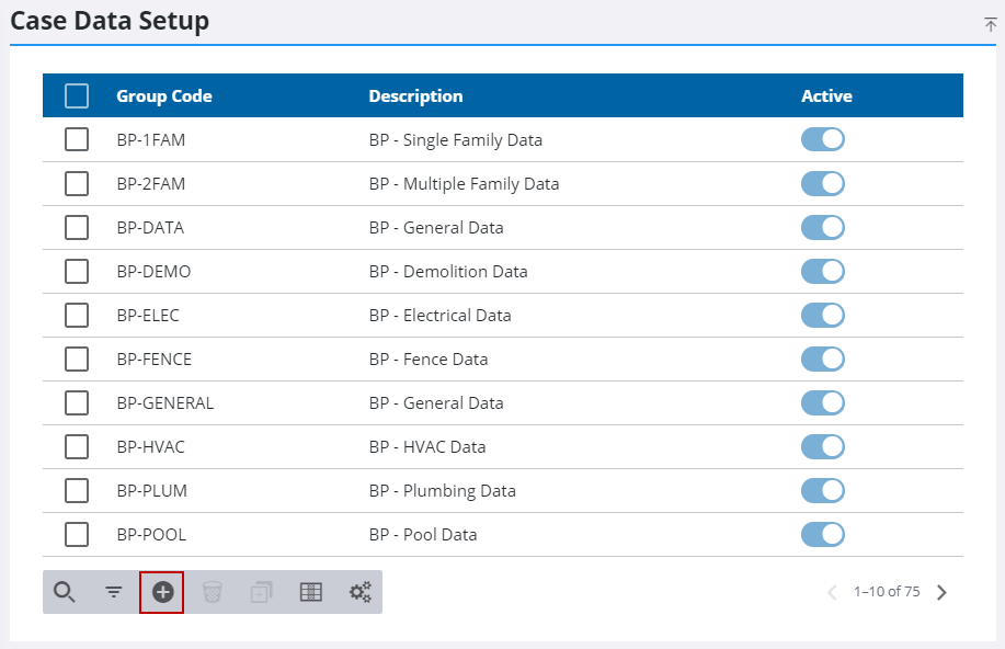 Add a Case Data Group