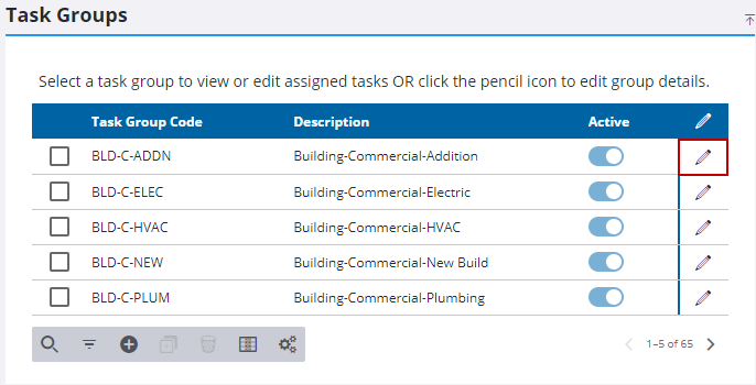 Edit a Task Group