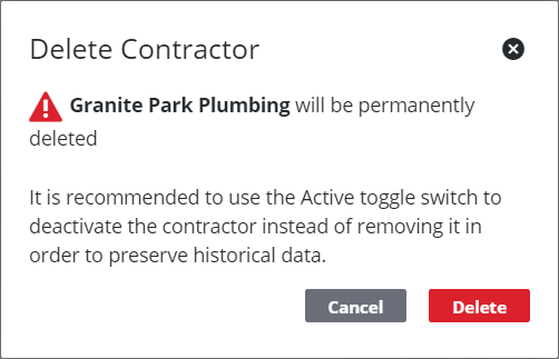 Remove a Contractor