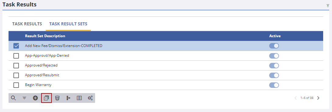 Clone a Task Result Set