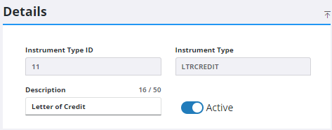 Edit an Instrument Type