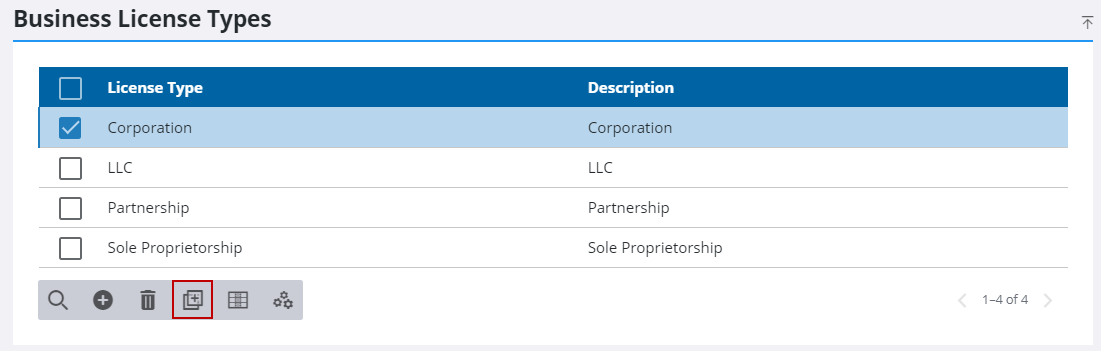 Clone a Business License Type