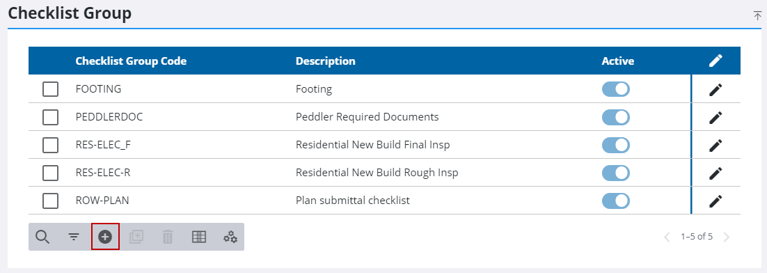 Add a Checklist Group