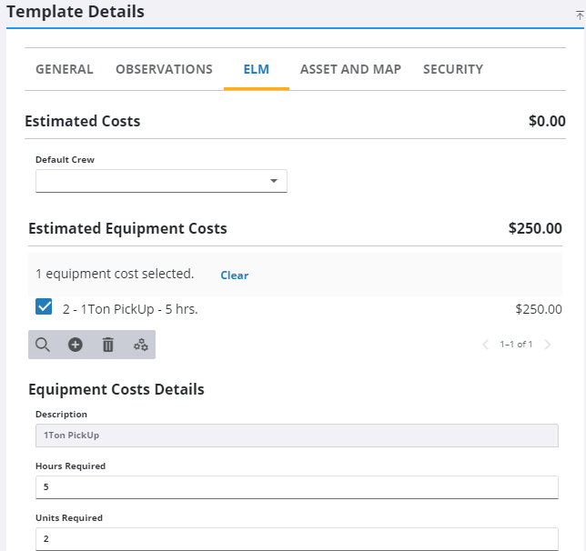 Add Equipment to an Inspection Template