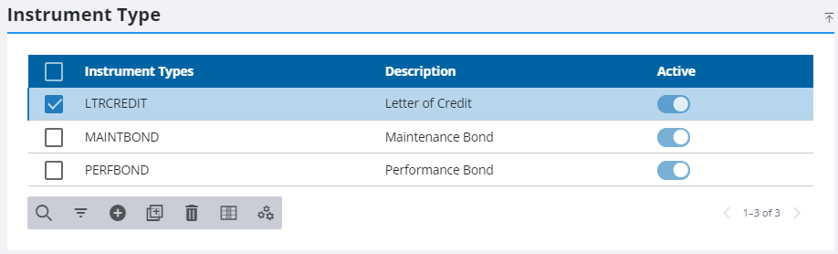 Edit an Instrument Type