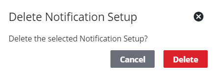 Remove a Notification Setup