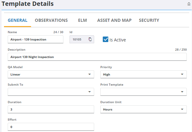 Add or Edit a Custom Inspection Template