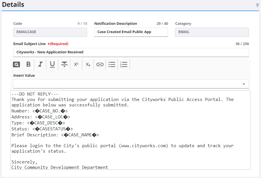 Edit a Notification Type