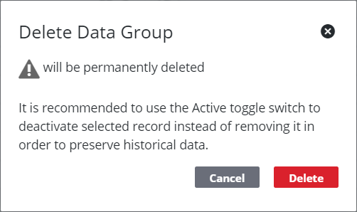 Remove a Case Data Group