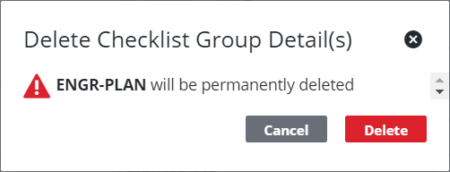 Edit a Checklist Group