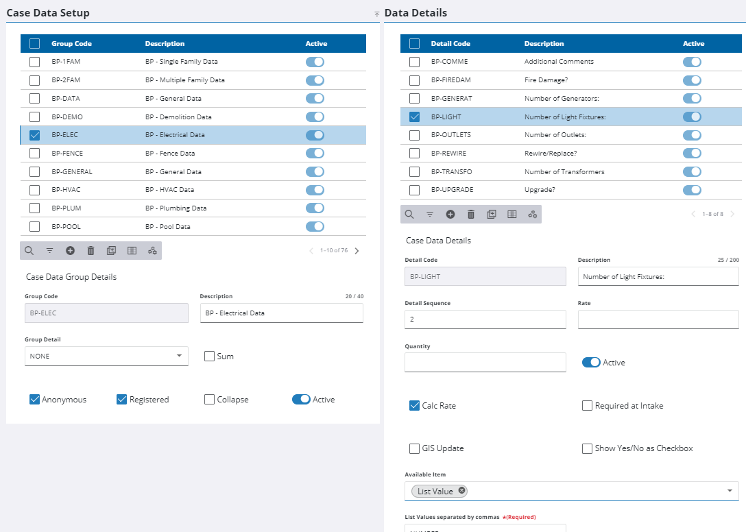 Edit a Case Data Group