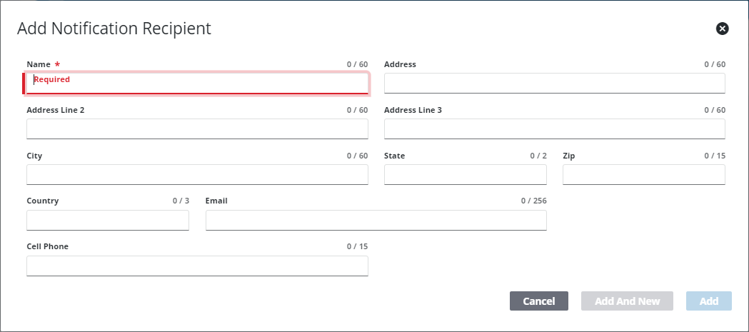 Add a Notification Recipient
