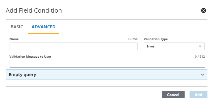 Field Condition Examples Add or Edit a Field Condition