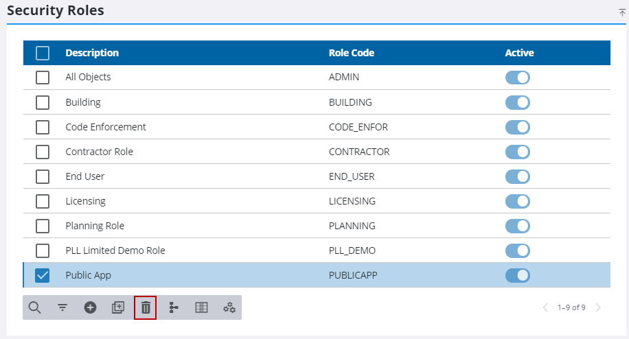 Remove a Security Role