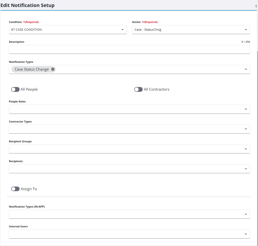 Edit a Notification Setup
