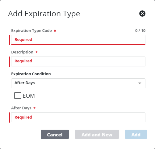 Add an Expiration Type