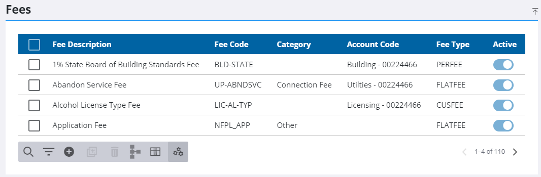 Edit a Fee