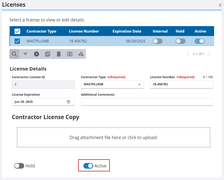 Remove a Contractor License