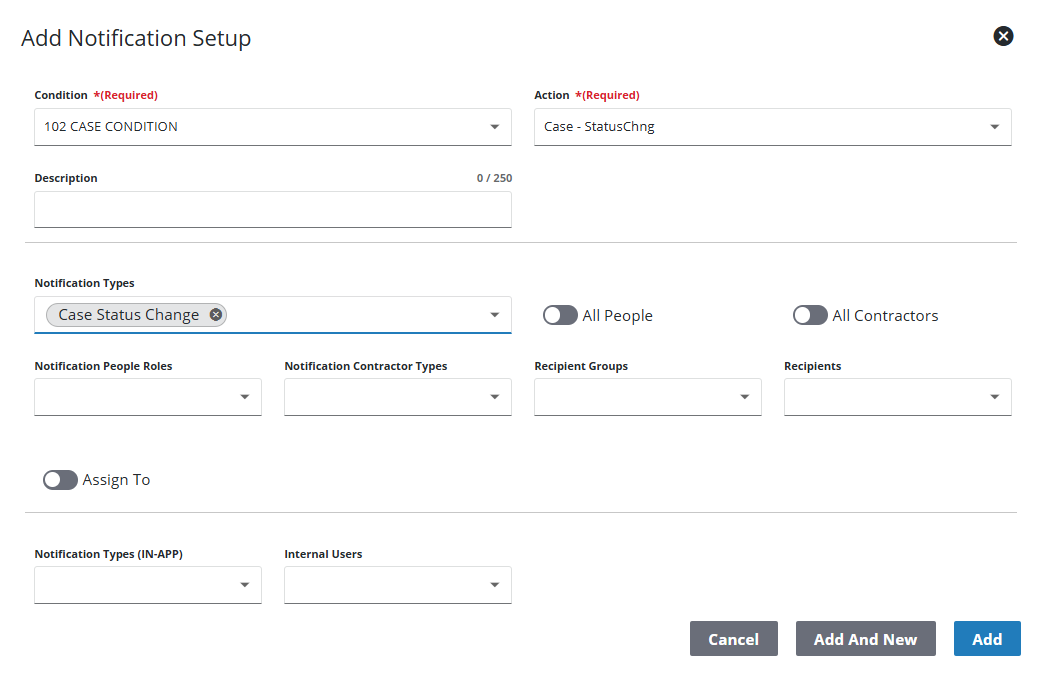 Add a Notification Setup