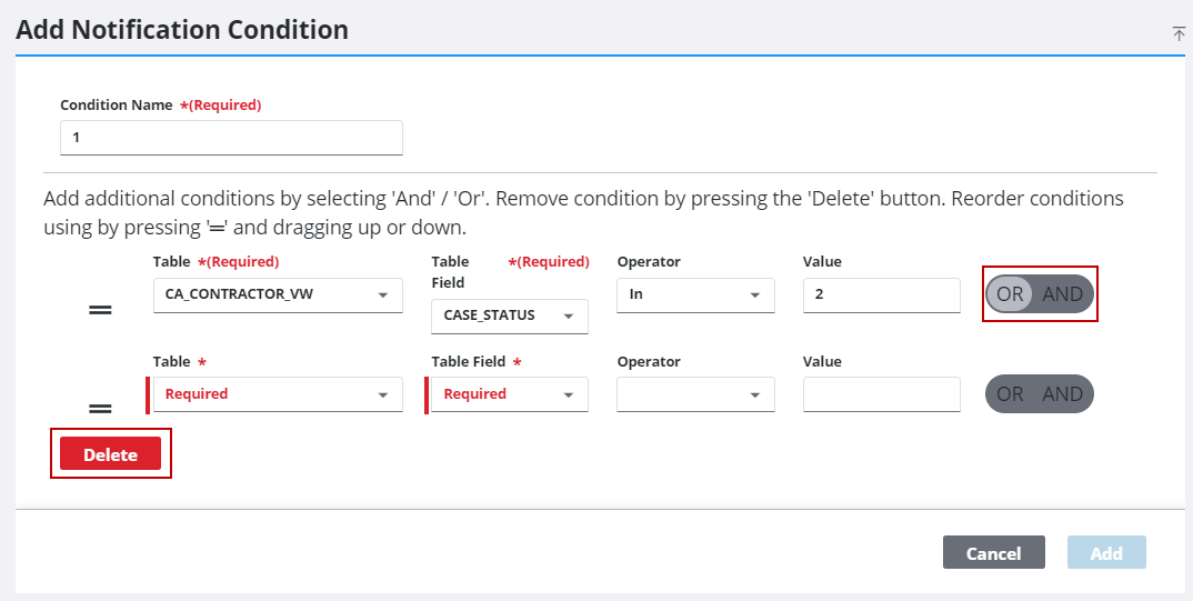 Add a Notification Condition