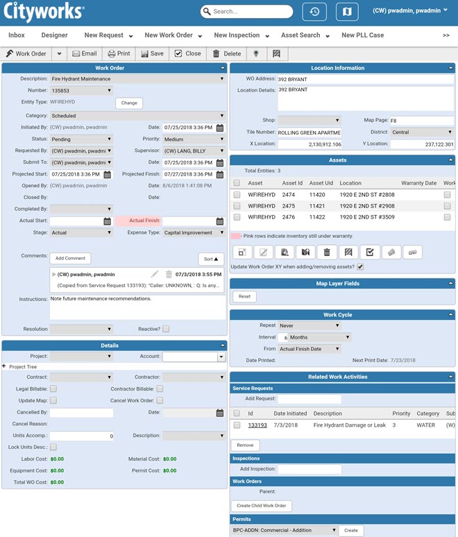 Open a Work Order in Office or Tablet