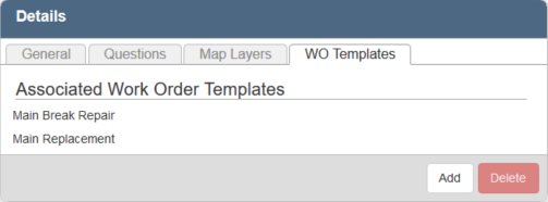 Associate Work Order Templates to a Service Request Template