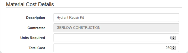 Add Material to a Work Order Template