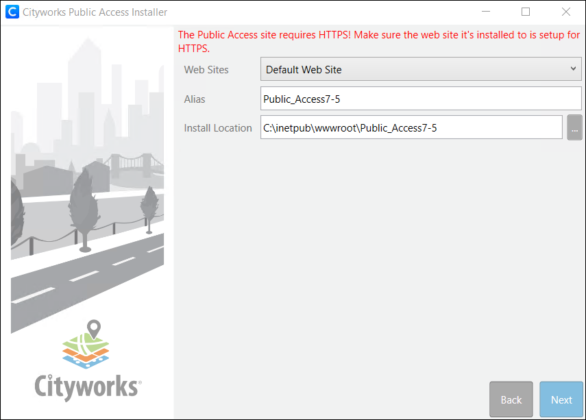 Install Public Access Using the Windows Installer