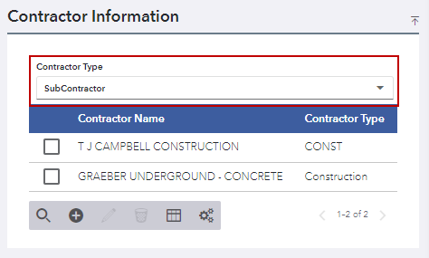 Add Contractor Information