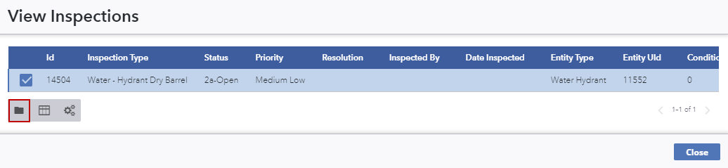 Select Inspection View Inspections