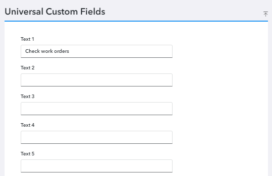 View or Edit Universal Custom Fields