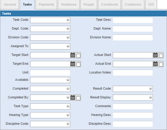 Search by Task Fields