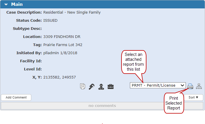 Select a Report to Export on the Main Panel