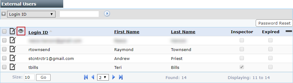 View an External User's Information