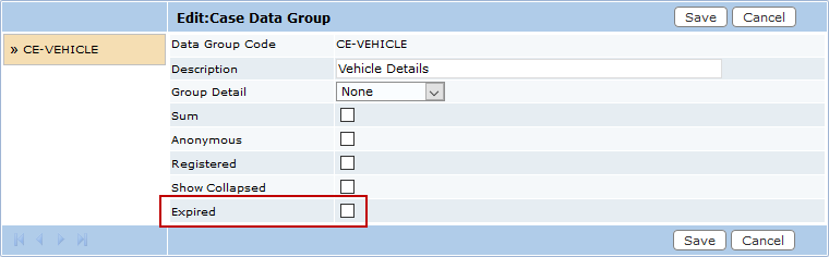 Remove a Case Data Group